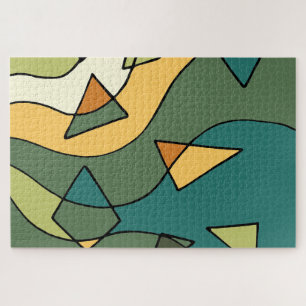Handgezeichnetes abstraktes Vintage-Design Puzzle