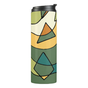 Handgezeichnetes abstraktes Vintage-Design Thermosbecher