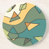 Handgezeichnetes abstraktes Vintages Design Getränkeuntersetzer (Vorne)