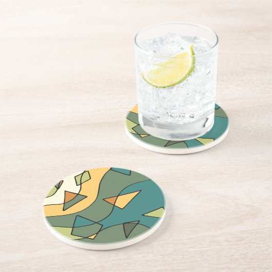 Handgezeichnetes abstraktes Vintages Design Getränkeuntersetzer (Seite)