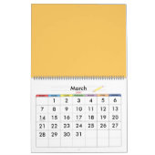 Handgezeichnetes abstraktes Vintages Design Kalender (Mär 2027)