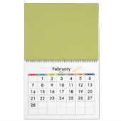 Handgezeichnetes abstraktes Vintages Design Kalender (Feb 2027)