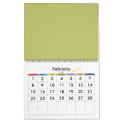 Handgezeichnetes abstraktes Vintages Design Kalender (Feb 2026)