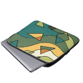 Handgezeichnetes abstraktes Vintages Design Laptopschutzhülle (Vorne Knopf)