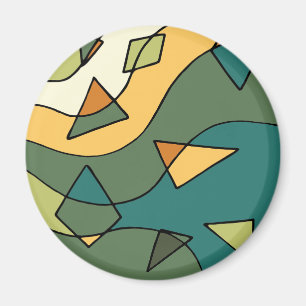 Handgezeichnetes abstraktes Vintages Design Magnet