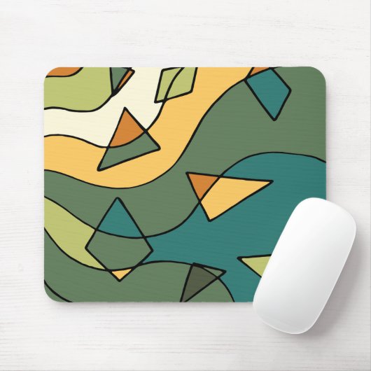 Handgezeichnetes abstraktes Vintages Design Mousepad (Mit Mouse)