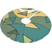 Handgezeichnetes abstraktes Vintages Design Polyester Weihnachtsbaumdecke (Schrägansicht)