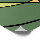 Handgezeichnetes abstraktes Vintages Design Poster (Ecke)