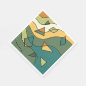 Handgezeichnetes abstraktes Vintages Design Serviette (Ecke)