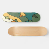 Handgezeichnetes abstraktes Vintages Design Skateboard (Horizontal)