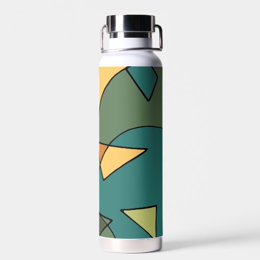 Handgezeichnetes abstraktes Vintages Design Trinkflasche (Rückseite)