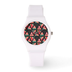 Handgezeichnetes Abstraktes Wassermelonmuster Armbanduhr