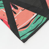 Handgezeichnetes Abstraktes Wassermelonmuster Fleecedecke (Ecke)