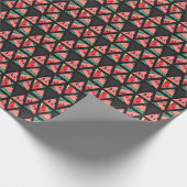 Handgezeichnetes Abstraktes Wassermelonmuster Geschenkpapier (Ecke)