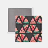 Handgezeichnetes Abstraktes Wassermelonmuster Magnet (Vorderseite/Rückseite)