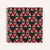 Handgezeichnetes Abstraktes Wassermelonmuster Notizblock (Vorderseite)