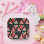 Handgezeichnetes Abstraktes Wassermelonmuster Pappteller (Party)