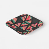 Handgezeichnetes Abstraktes Wassermelonmuster Pappteller (Gewinkelt)