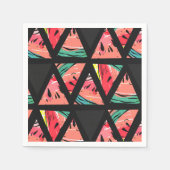 Handgezeichnetes Abstraktes Wassermelonmuster Serviette (Vorderseite)