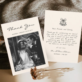 Handgezeichnetes altes Geld Hochzeit Dankeskarte