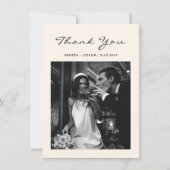 Handgezeichnetes altes Geld Hochzeit Dankeskarte (Vorderseite)