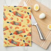 Handgezeichnetes Aperol Spritz Cocktail Stunden Te Geschirrtuch (Viertel Falte)