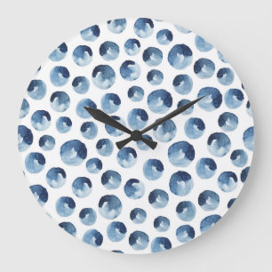 Handgezeichnetes Aquarell Nahtloses Tapete Große Wanduhr