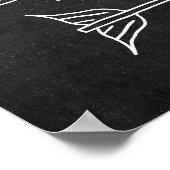 Handgezeichnetes Arrow-Halbbrett-Poster Poster (Ecke)