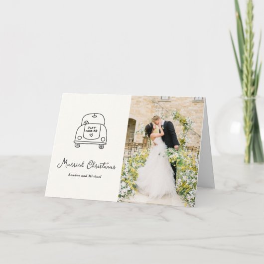 Handgezeichnetes Auto Doodle Moderne Weihnachten (Vorderseite)