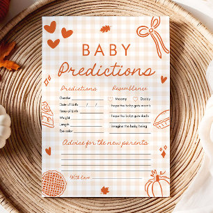 Handgezeichnetes Baby Prediction Baby Shower Game Einladung