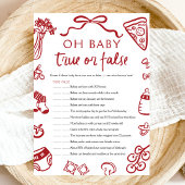 Handgezeichnetes Baby True oder False Baby Shower  Einladung