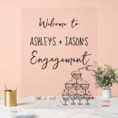 Handgezeichnetes Begrüßungszeichen Akryllische Ver Acrylschild (Hochzeit)