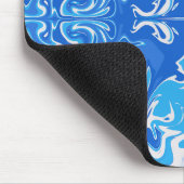 Handgezeichnetes blaues Marmor-Mauspad Mousepad (Ecke)
