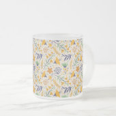 Handgezeichnetes Blumenmuster-23595 Mattglastasse (VorderseiteRechts)