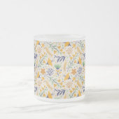 Handgezeichnetes Blumenmuster-23595 Mattglastasse (Mittel)