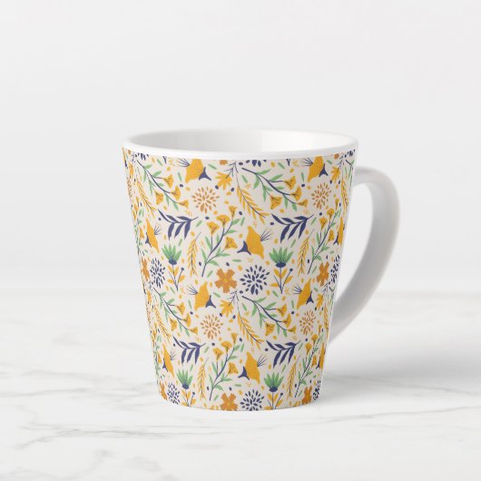 Handgezeichnetes Blumenmuster-23595 Milchtasse (Rechte Ecke)