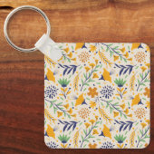 Handgezeichnetes Blumenmuster-23595 Schlüsselanhänger (Vorderseite)