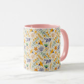 Handgezeichnetes Blumenmuster-23595 Tasse (VorderseiteRechts)