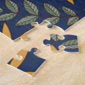 Handgezeichnetes Blumenmuster mit Blätter Puzzle (Seite)