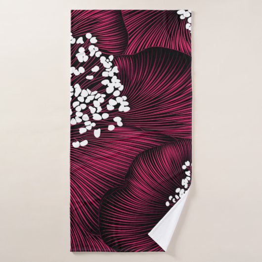 Handgezeichnetes Blumenmuster mit Kamelie-Blume Badehandtuch (Badehandtuch)