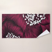 Handgezeichnetes Blumenmuster mit Kamelie-Blume Badehandtuch (Badehandtuch)