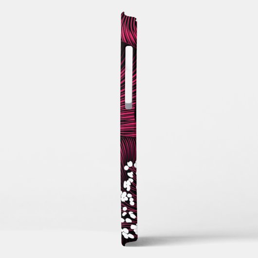 Handgezeichnetes Blumenmuster mit Kamelie-Blume Case-Mate iPhone Hülle (Rückseite / Links)