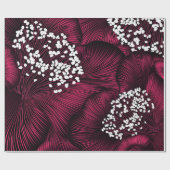 Handgezeichnetes Blumenmuster mit Kamelie-Blume Geschenkpapier (Flach)