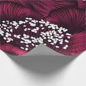 Handgezeichnetes Blumenmuster mit Kamelie-Blume Geschenkpapier (Ecke)