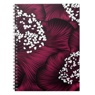 Handgezeichnetes Blumenmuster mit Kamelie-Blume Notizblock