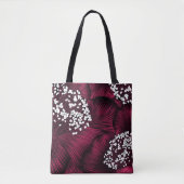 Handgezeichnetes Blumenmuster mit Kamelie-Blume Tasche (Vorderseite)