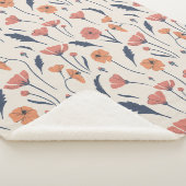 Handgezeichnetes Blumenmuster Sherpadecke (3/4)