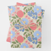 Handgezeichnetes Blumenverpackungspapier  Geschenkpapier Set (Beispiel)