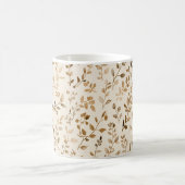 Handgezeichnetes Boho-Blattmuster Kaffeetasse (Mittel)