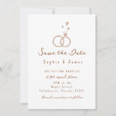 handgezeichnetes Boho Foto Hochzeit Einladung (Vorderseite)